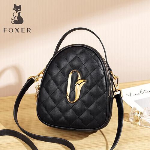 Bolso de Hombro FOXER 951015F negro de cuero para mujer