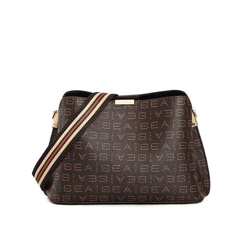 Bolso Love Ocean Cruzado Café para dama