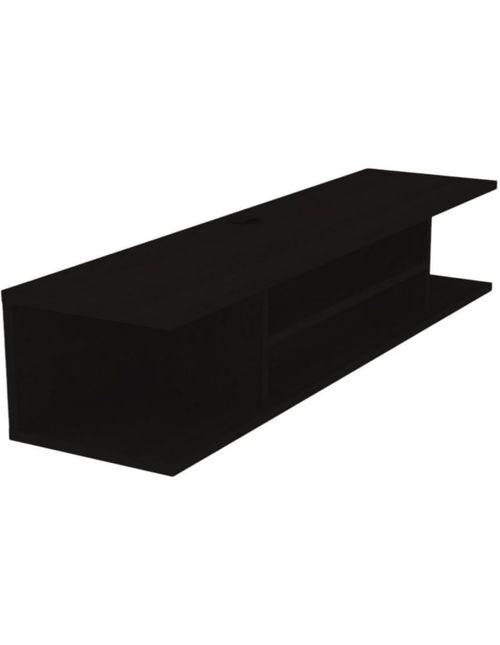 Repisa Flotante O Mesa Tv Moderna Color Negro 120cm Moderno