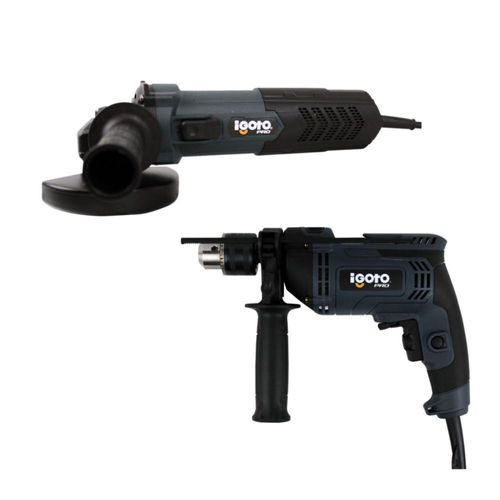 Kit Herramienta Profesional Rotomartillo 850W y Esmeriladora 800W