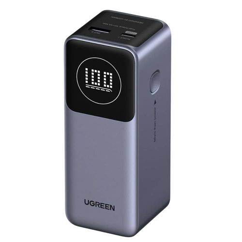 Batería Portatil Nexode 12,000 mAH Ugreen 100W Pantalla digital Gris