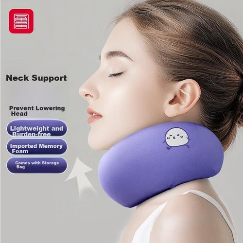 Almohada de viaje de espuma viscoelástica FOOJO Morado
