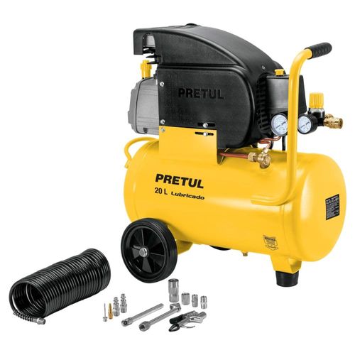 Compresor de aire de 20 L con accesorios, Pretul COMP-KIT20P2