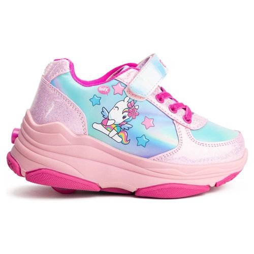 Tenis Patín Onix Para Niña Rosa Unicornio Una Rueda Retráctil