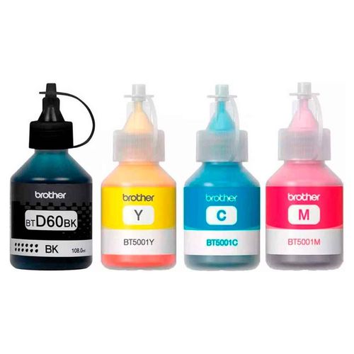 KIT DE TINTA BROTHER BTD60BK BT5001Y BT5001M BT5001C 6500NGO5000COLOR
