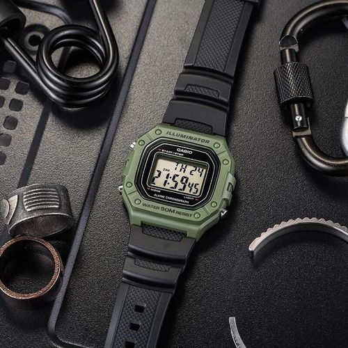 Reloj CASIO W-218H-3A Cuadrado Verde