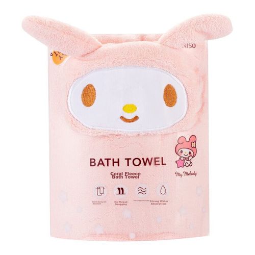 Toalla de baño con dibujo Melody 140x70cm Rosa MINISO