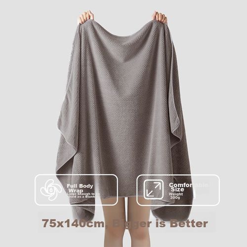 Toalla de baño absorbente 90x170cm Gris
