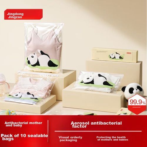 Bolsas de almacenamiento de ropa diseño panda 10pzas