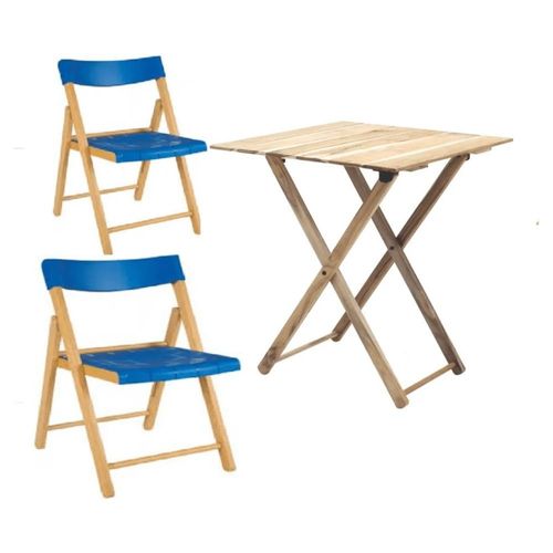 Juego de Sillas Plegables y Mesa Tramontina Potenza Azul 10630097 -End-