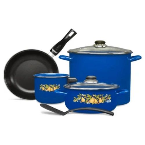 Bateria de Cocina Cinsa Sevilla Azul Real Peras 7 Pzas -End