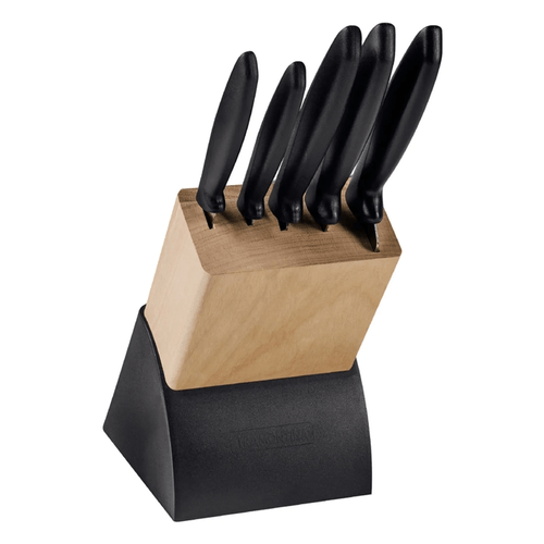 Juego Cuchillos Tramontina 23498072 Plenus Negro Cepo 6pz -End