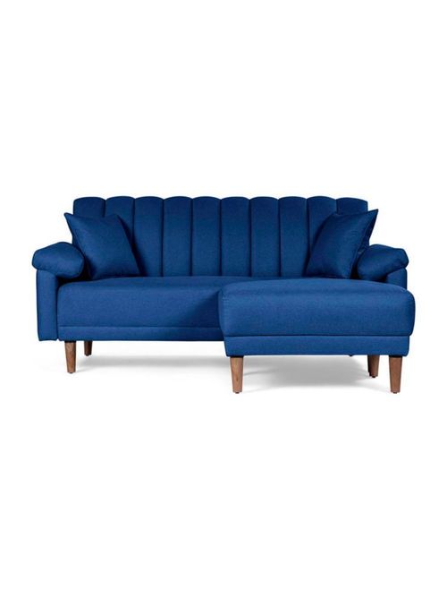Sala Modular Makora Reversible De Lino Azul Modelo Calatrava