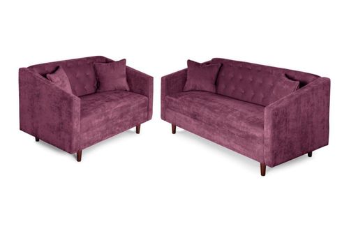 Sala 3-2 Makora De Terciopelo Morado Modelo Ivanka