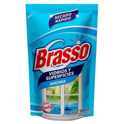 Limpiador Brasso Vidrios Superficies Amonia Repuesto 500ml
