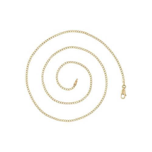 Cadena Unisex Ingles 1 x 1 50 cm 2 mm Oro 14K Laminado Dorado