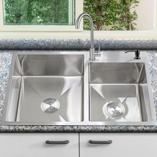 Fregadero Tarja Acero Inox 2 Tinas Anti-ruido + Escurridor Gutstark