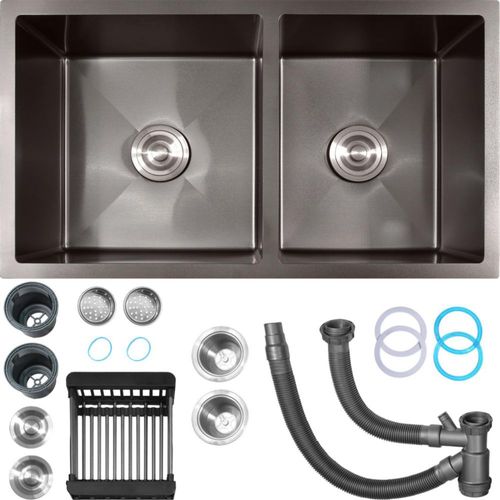 Fregadero Tarja Doble Tina Anti Ruido Acero Inoxidable Gutstark