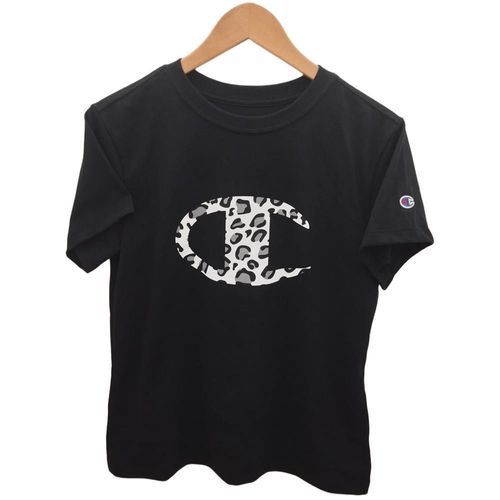 Playera Champion Logo Tee Seas para Mujer. GPWSS25044613 S negro