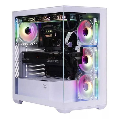 Gabinete Naceb nebula gamer m-atx argb 4vent s/fuente cristal blanco