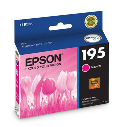Cartucho de Tinta EPSON 195 Color Magenta T195320-AL 3ml 1 pieza
