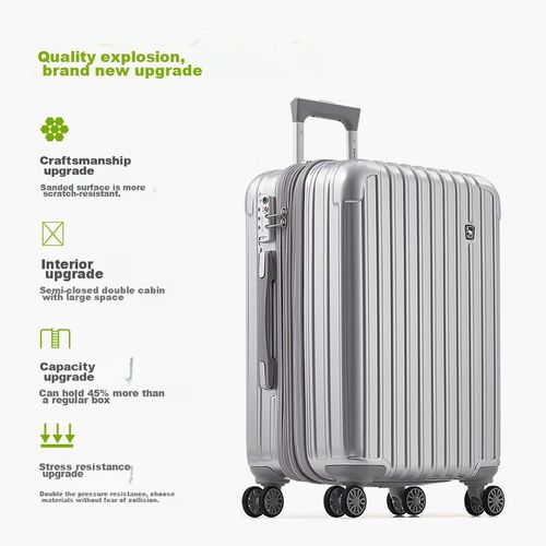 Maleta de Cabina OIWAS Expandible Plata 20 pulgadas