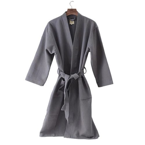 Bata de baño algodón Talla M Gris Grace