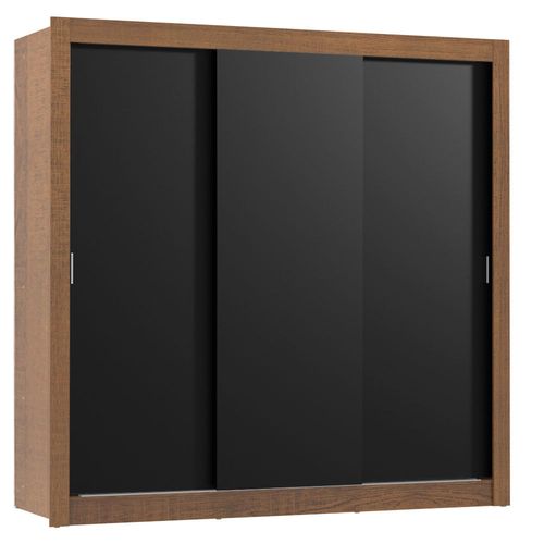 Ropero Madesa Monaco 3 Puertas Corredizas Marrón/Negro