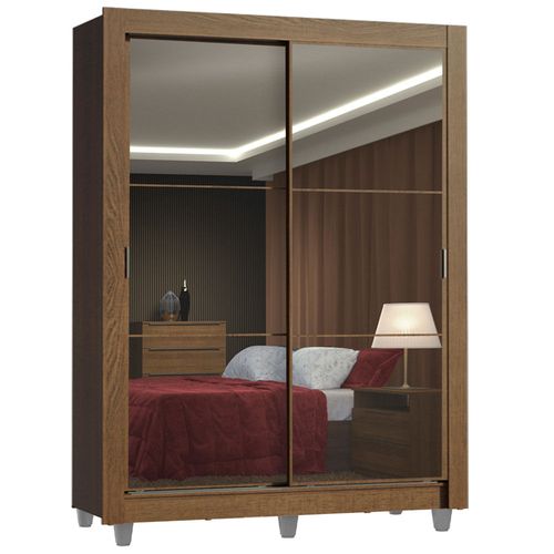 Ropero Madesa Dallas 2 Puertas 2 Espejos 2 Cajones y Pies Marron