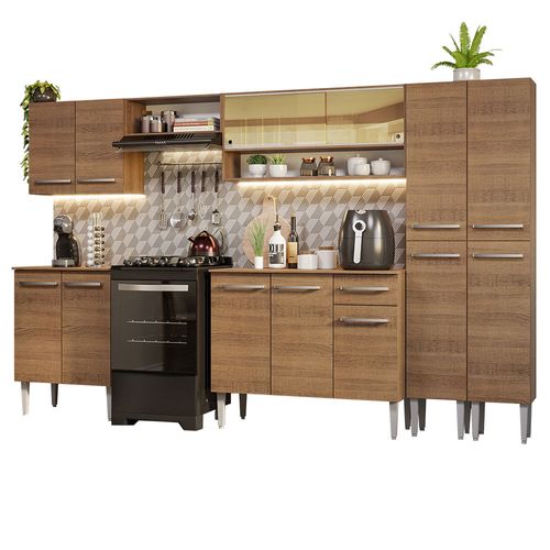 Armario de Cocina Completo 293cm Emilly Madesa 03 Marron