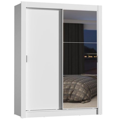 Ropero Madesa Dallas Plus 2 Puertas Corredizas con Espejo Blanco