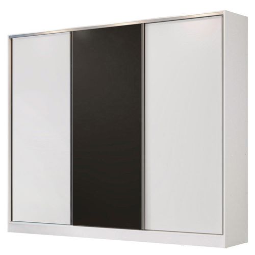 Ropero Closet Madesa Royale 3 Puertas Blanco/Negro