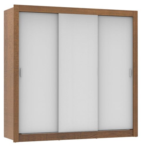 Ropero Doble Madesa Monaco 3 Puertas Corredizas - Marrón/Blanco