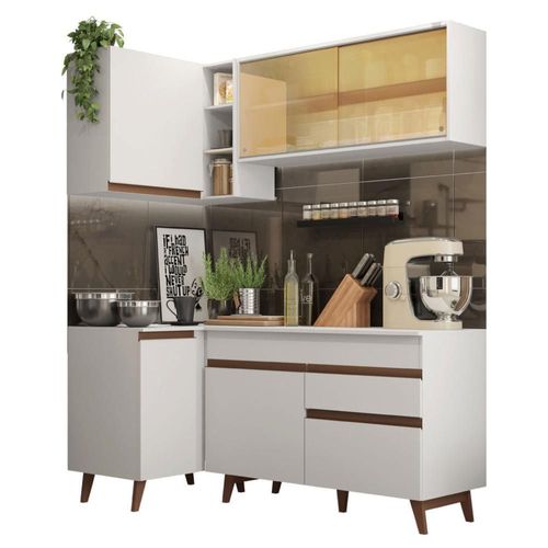 Madesa Gabinete Integral Esquinero 262cm Reims Blanco