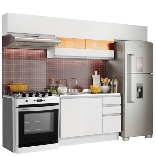 Armario de Cocina Compacto 280cm Marina Madesa 01 Blanco
