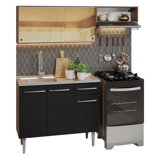 Cocina Compacta 165 cm con Fregadero Emilly MN Madesa 06