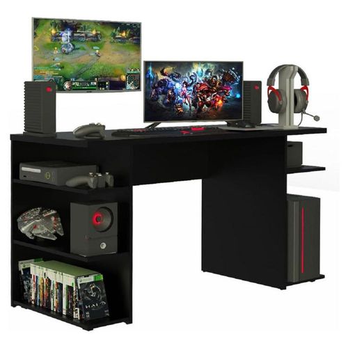 Escritorio Gamer Madesa Para Pc Y Consola Negro