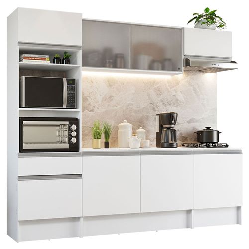 Mueble de Cocina Integral Topazio Madesa 240cm Blanco