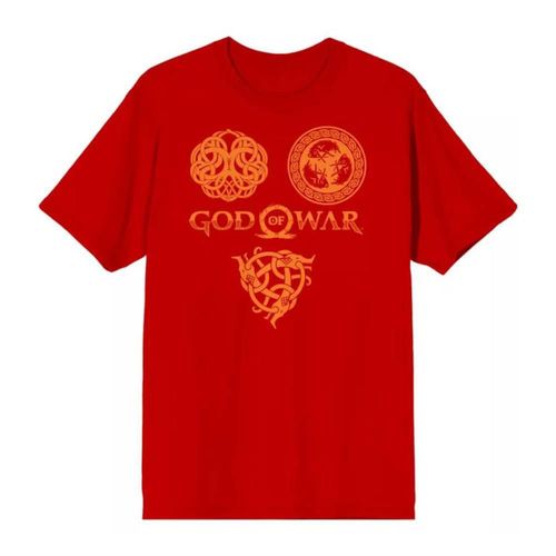 Playera de algodón God Of War color rojo talla chica