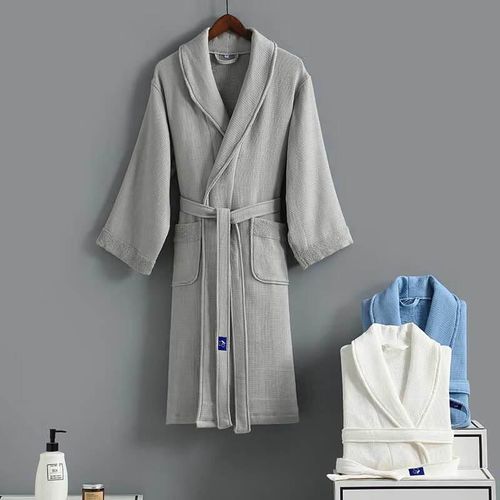 Bata de baño algodón bamboo Talla M Gris