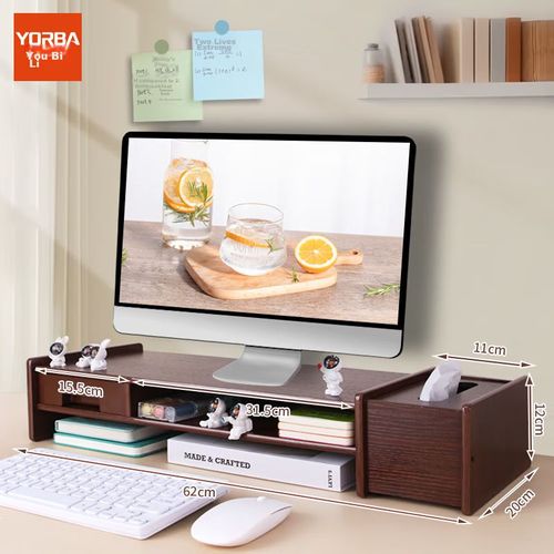 Soporte para Monitor YORBA 5073 Madera 62cm x 20cm x 12cm