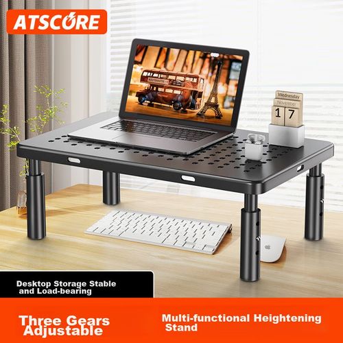 Soporte para Monitor ATSCORE Ajustable 105-145mm Acero Laminado Negro