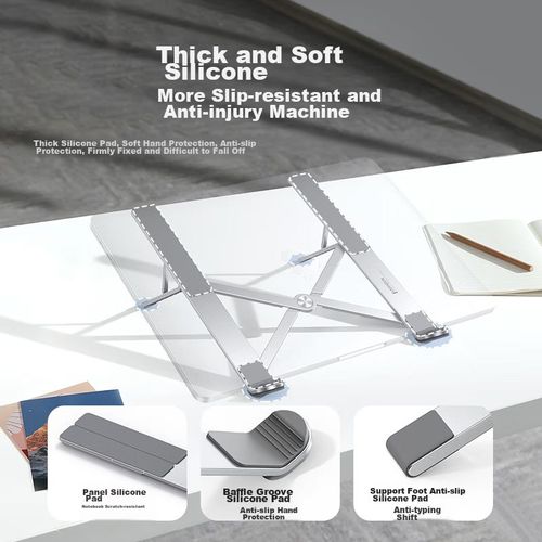 Soporte para Laptop UGREEN Plegable 17.3" Aluminio Ajustable Plata