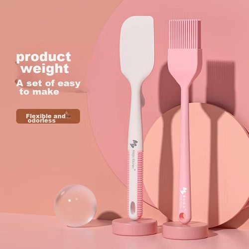 Set de espátulas de silicona Rosa y Blanco