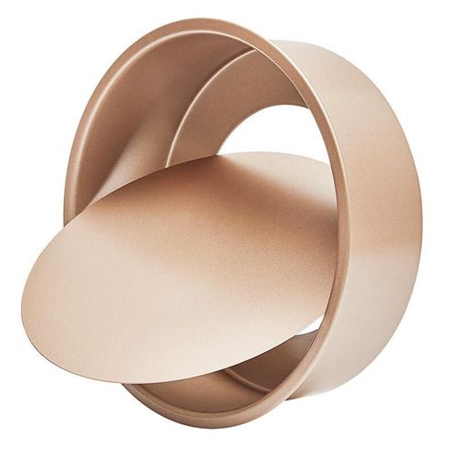 Molde redondo para hornear desmontable 8" Dorado