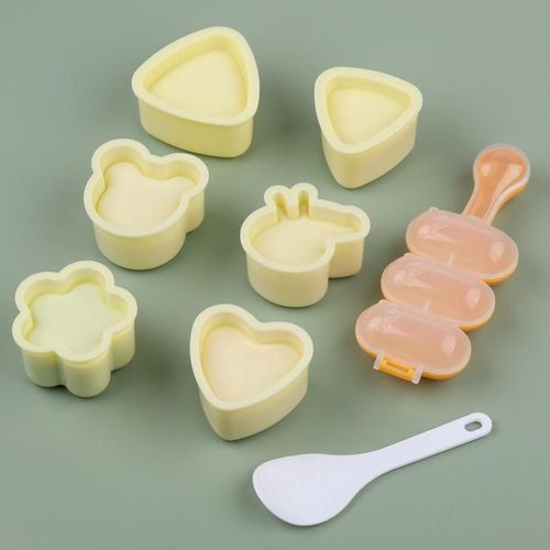 Set de moldes para Arroz 8pzas Amarillo