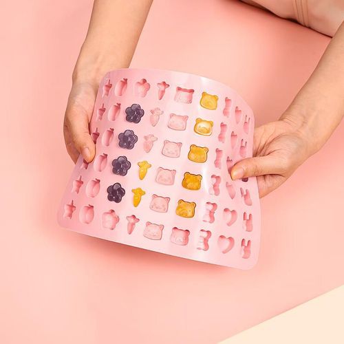 Molde de Silicona para gomitas 20.8x15x15cm Rosa