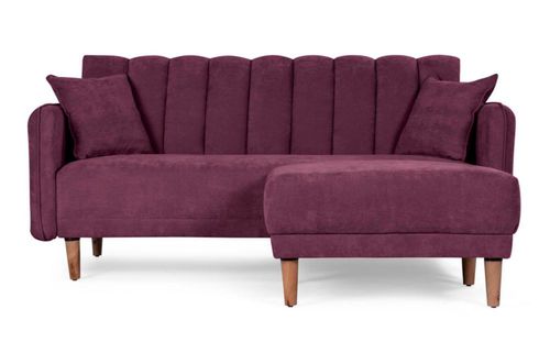 Sala Modular Makora Reversible De Terciopelo Morado Modelo Avocata
