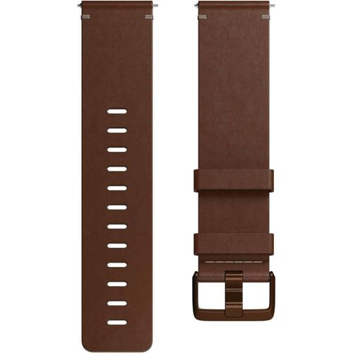 Correa de cuero para relój smartwatch Fitbit Versa chico color coñac
