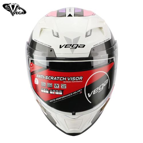 Casco de Moto Integral doble visor VEGA L Rosa